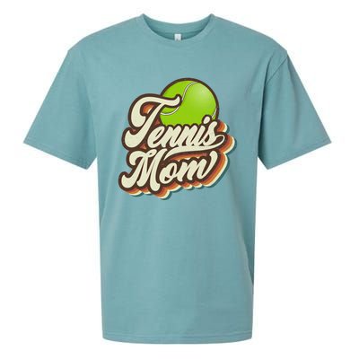 Retro Tennis Mom Sports Mama Mothers Day Gift Sueded Cloud Jersey T-Shirt