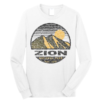 Road Trip Mount Zion National Park Utah Mountain Sunset Art Long Sleeve Shirt