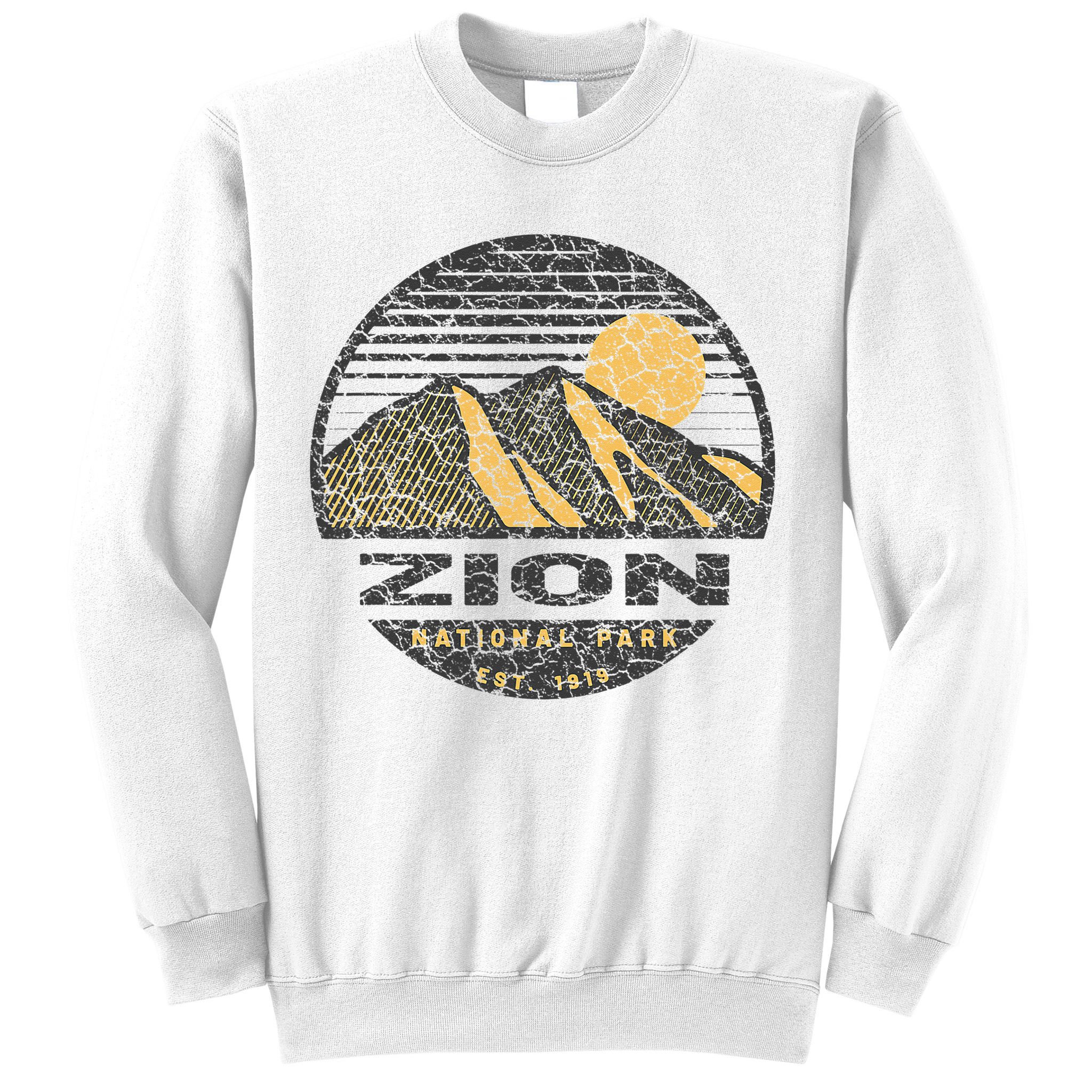 Road Trip Mount Zion National Park Utah Mountain Sunset Art Sweatshirt