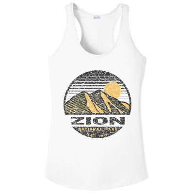 Road Trip Mount Zion National Park Utah Mountain Sunset Art Ladies PosiCharge Competitor Racerback Tank