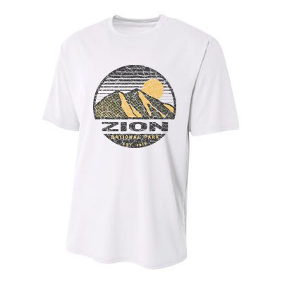 Road Trip Mount Zion National Park Utah Mountain Sunset Art Youth Performance Sprint T-Shirt