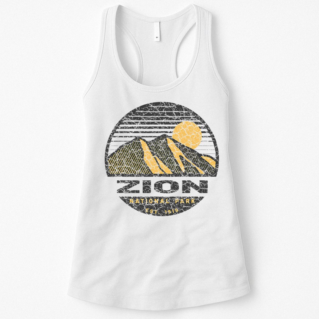 Road Trip Mount Zion National Park Utah Mountain Sunset Art Womens Tank Top