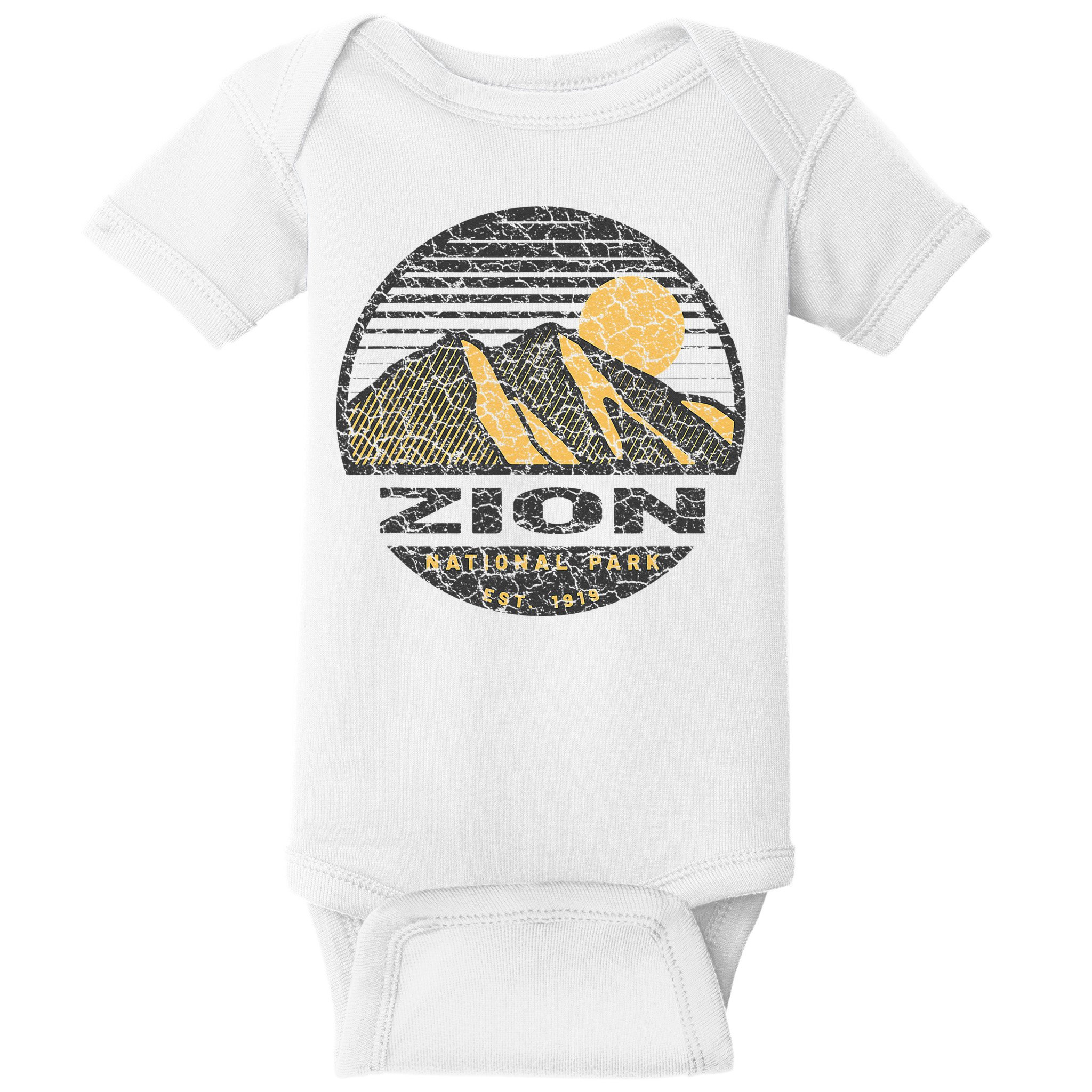 Road Trip Mount Zion National Park Utah Mountain Sunset Art Baby Bodysuit