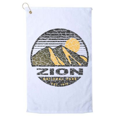 Road Trip Mount Zion National Park Utah Mountain Sunset Art Golf Towel