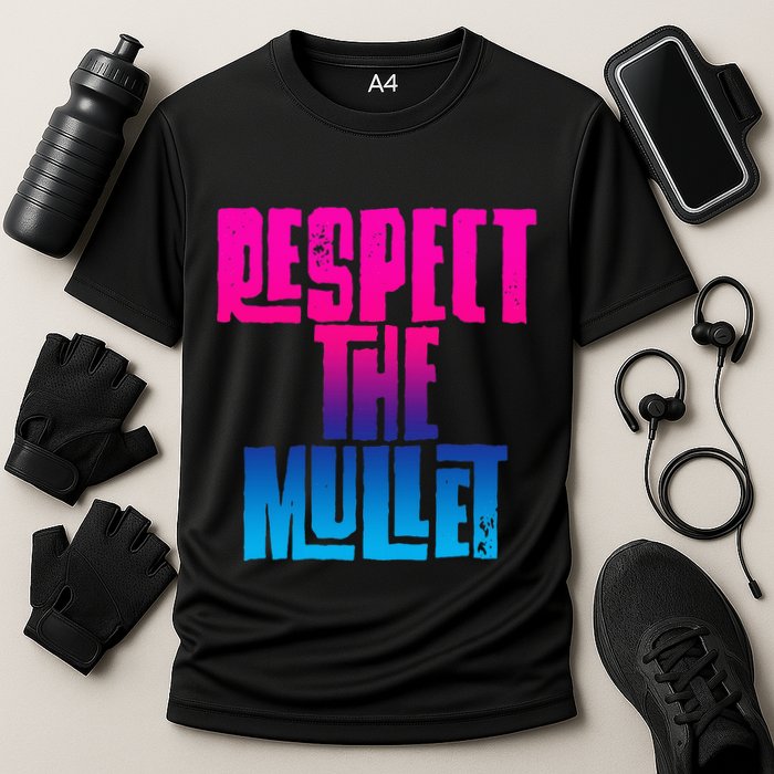 Respect The Mullet Gulf Shores Alabama Fishing Cooling Performance Crew T-Shirt