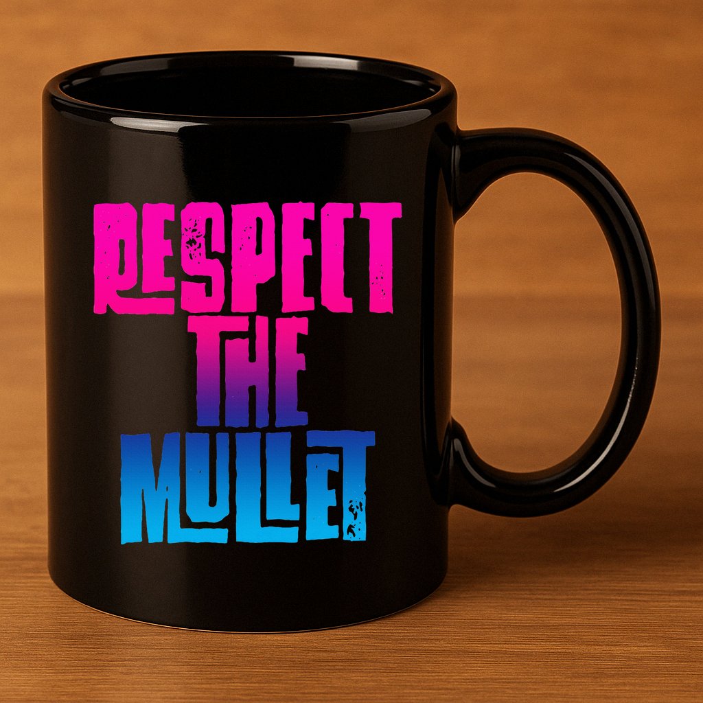 Respect The Mullet Gulf Shores Alabama Fishing 11oz C Handle Ceramic Mug