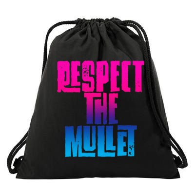 Respect The Mullet Gulf Shores Alabama Fishing Drawstring Bag