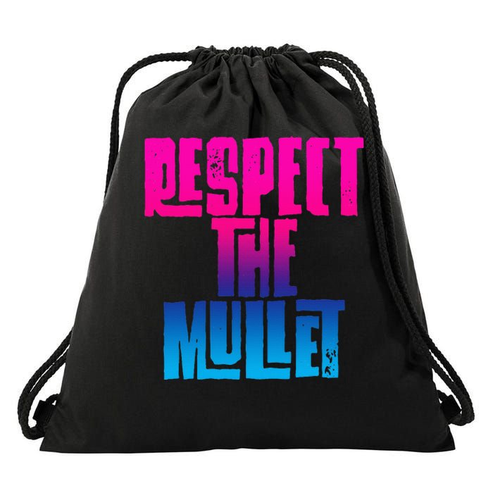 Respect The Mullet Gulf Shores Alabama Fishing Drawstring Bag