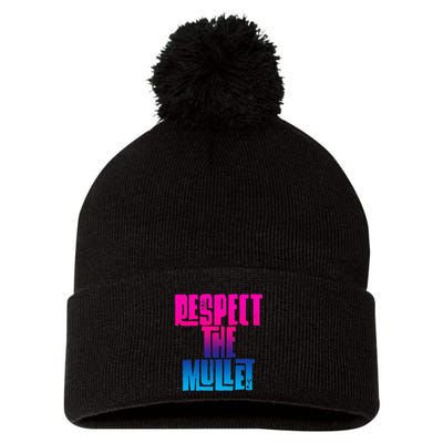 Respect The Mullet Gulf Shores Alabama Fishing Pom Pom 12in Knit Beanie