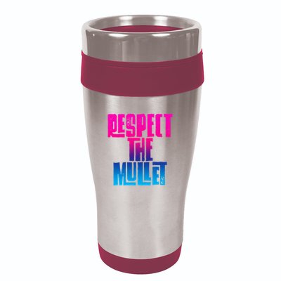Respect The Mullet Gulf Shores Alabama Fishing 16oz Travel Tumbler