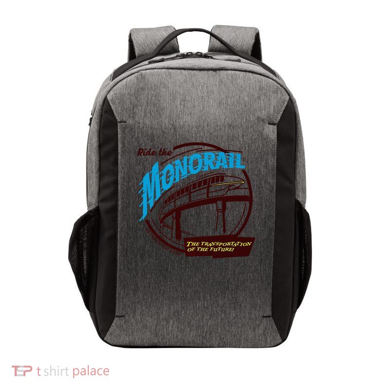 Ride The Monorail Future Transportation Theme Park Vacation Vector Backpack