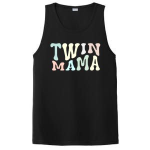 Retro Twin Mama Twin Mom Established Mom Motherhood Gift PosiCharge Competitor Tank