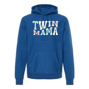 Retro Twin Mama Twin Mom Established Mom Motherhood Gift Premium Hoodie