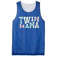 Retro Twin Mama Twin Mom Established Mom Motherhood Gift Mesh Reversible Basketball Jersey Tank