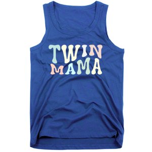 Retro Twin Mama Twin Mom Established Mom Motherhood Gift Tank Top