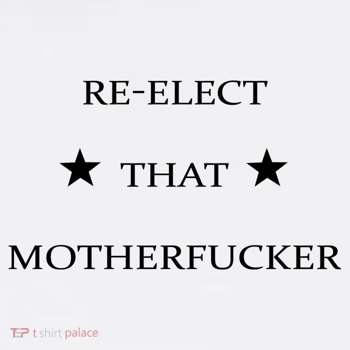 Reelect That Motherfucker Funny Political Poster