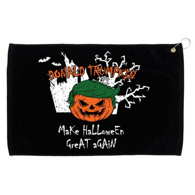 Retro Trumpkin Make Halloween Great Again Funny Trump Gift Grommeted Golf Towel