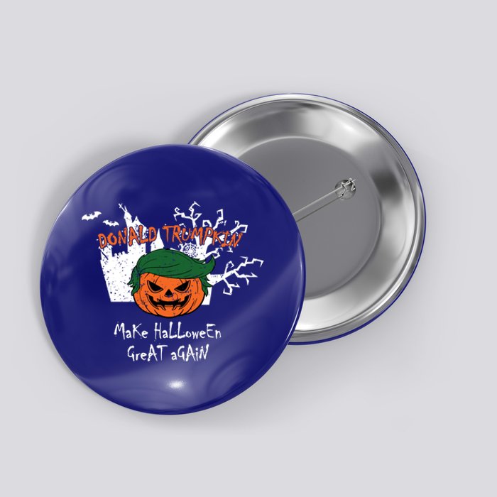 Retro Trumpkin Make Halloween Great Again Funny Trump Gift Button