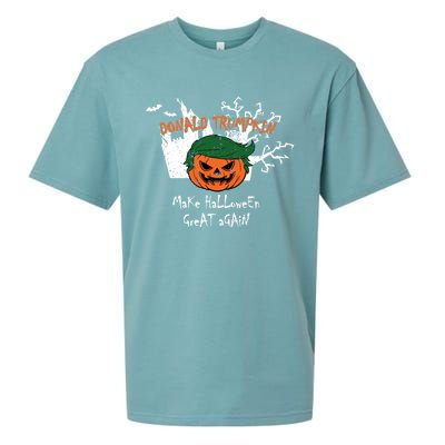 Retro Trumpkin Make Halloween Great Again Funny Trump Gift Sueded Cloud Jersey T-Shirt