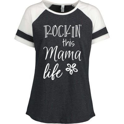 Rockin This Mama Life Special Mother Mom Cool Gift Enza Ladies Jersey Colorblock Tee