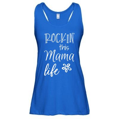 Rockin This Mama Life Special Mother Mom Cool Gift Ladies Essential Flowy Tank