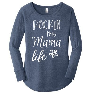 Rockin This Mama Life Special Mother Mom Cool Gift Women's Perfect Tri Tunic Long Sleeve Shirt