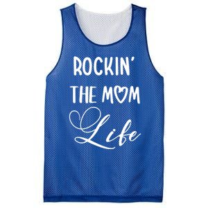 Rocking The Mom Life Newborn Mother Mommy Mother's Day Funny Gift Mesh Reversible Basketball Jersey Tank