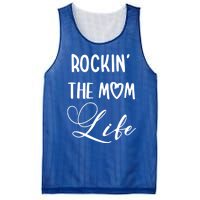 Rocking The Mom Life Newborn Mother Mommy Mother's Day Funny Gift Mesh Reversible Basketball Jersey Tank