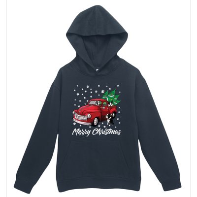 Red Truck Merry Christmas Tree Boston Terrier Dog Christmas Gift Urban Pullover Hoodie