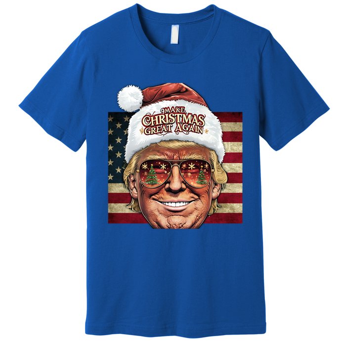 Retro Trump Make Christmas Great Again 2025 Inauguration Gift Premium T-Shirt