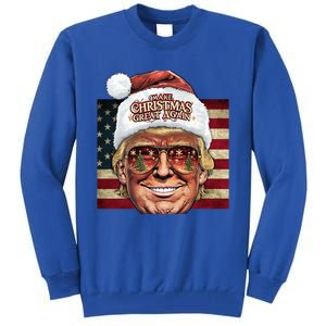 Retro Trump Make Christmas Great Again 2025 Inauguration Gift Tall Sweatshirt