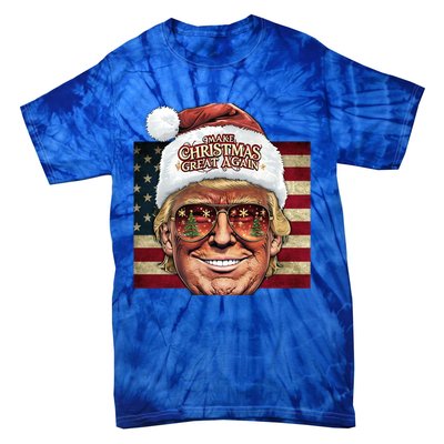 Retro Trump Make Christmas Great Again 2025 Inauguration Gift Tie-Dye T-Shirt