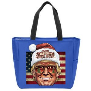 Retro Trump Make Christmas Great Again 2025 Inauguration Gift Zip Tote Bag