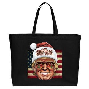 Retro Trump Make Christmas Great Again 2025 Inauguration Gift Cotton Canvas Jumbo Tote