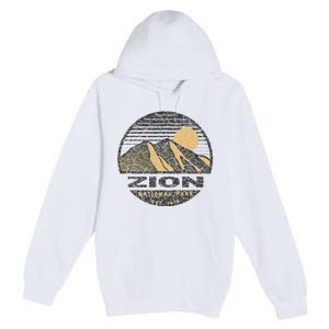 Road Trip Mount Zion National Park Utah Mountain Sunset Premium Pullover Hoodie