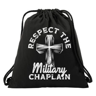 Respect The Military Chaplain Drawstring Bag