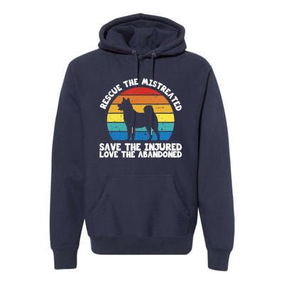 Rescue The Mistreated Meaningful Gift As A Dog Rescue Gift Premium Hoodie