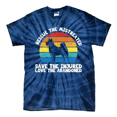 Rescue The Mistreated Meaningful Gift As A Dog Rescue Gift Tie-Dye T-Shirt