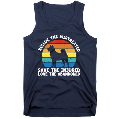 Rescue The Mistreated Meaningful Gift As A Dog Rescue Gift Tank Top