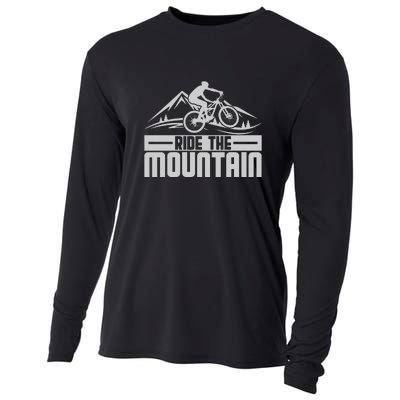 Ride The Mountain Biker Lover Gift Cooling Performance Long Sleeve Crew