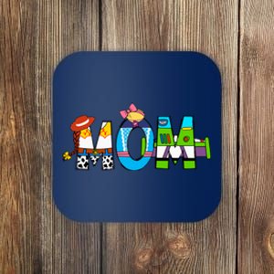 Retro Toy Mom Happy Mother Family Matching Coaster