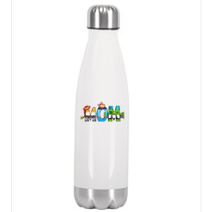 Retro Toy Mom Happy Mother Family Matching Stainless Steel Insulated Water Bottle