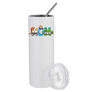 Retro Toy Mom Happy Mother Family Matching Stainless Steel Tumbler