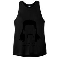 Respect The Mullet It's Mullet Time Funny Redneck Mullet Ladies PosiCharge Tri-Blend Wicking Tank