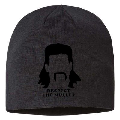 Respect The Mullet It's Mullet Time Funny Redneck Mullet Sustainable Beanie