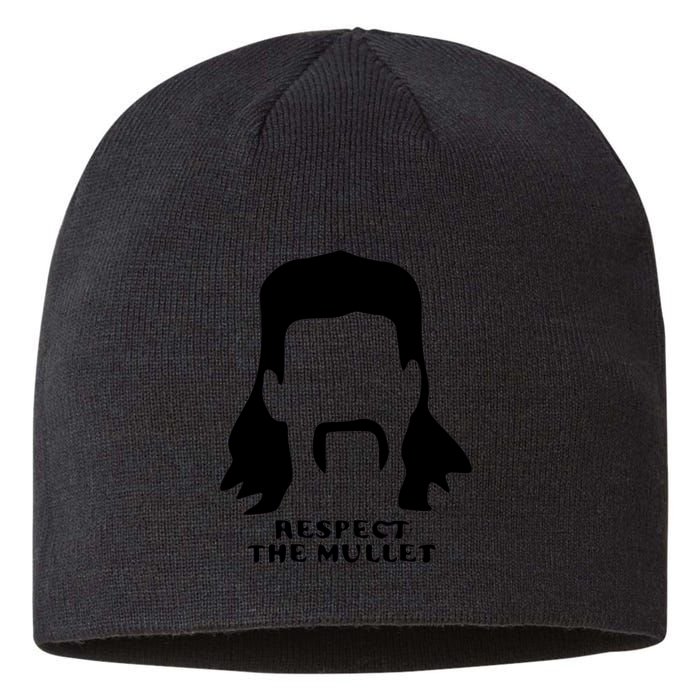 Respect The Mullet It's Mullet Time Funny Redneck Mullet Sustainable Beanie