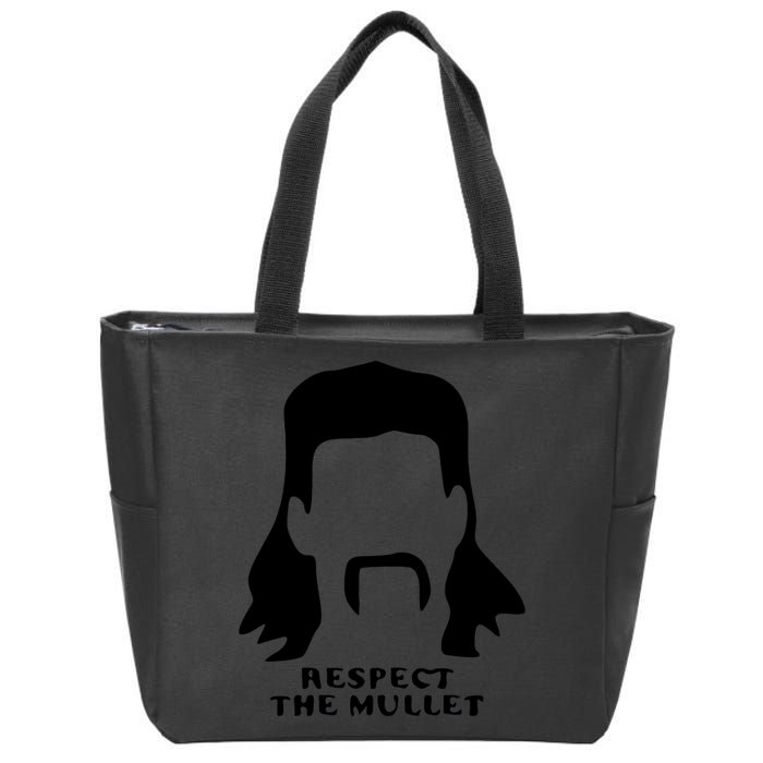 Respect The Mullet It's Mullet Time Funny Redneck Mullet Zip Tote Bag