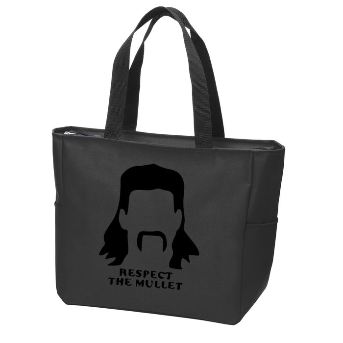 Respect The Mullet It's Mullet Time Funny Redneck Mullet Zip Tote Bag