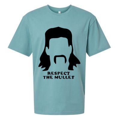 Respect The Mullet It's Mullet Time Funny Redneck Mullet Sueded Cloud Jersey T-Shirt