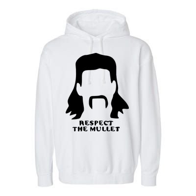 Respect The Mullet It's Mullet Time Funny Redneck Mullet Garment-Dyed Fleece Hoodie